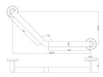 Поручень угловой 135º нерж. сталь NOFER 15261.B глянцевый