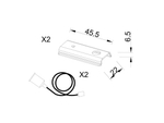 SY-LINK-SSP-2M, комплект подвесов для шинопроводов, 2м тросы + 2,5м провод питания