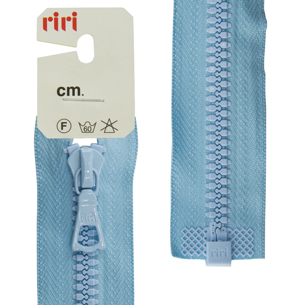 Молния трактор RIRI Т6 (6 мм) 1 зам., разъем., 40 см, цв.2614, св.бирюзовый, 1 шт Молния трактор RIRI Т6 (6 мм) 1 зам., разъем., 40 см, цв.2614, св.бирюзовый, 1 шт