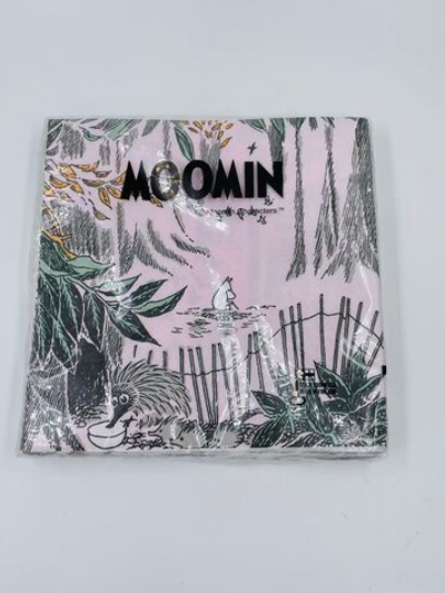 Салфетки бумажные Moomin, Тоска Муми-тролля, светло-розового цвета 33х33 см, 20 салфеток (из Финляндии)