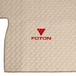 Ковры Foton Auman (экокожа, бежевый, бежевый кант, красная вышивка)