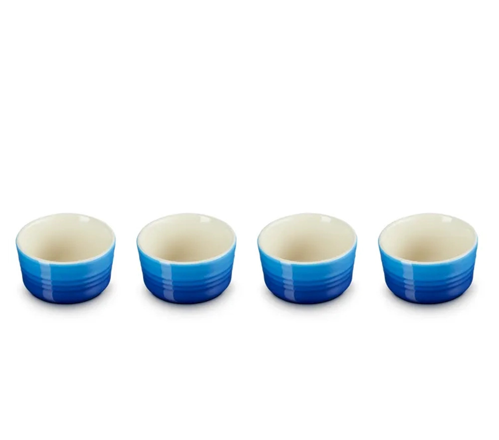 Le Creuset Набор из 4 форм для выпечки 100мл лазурный 79109102200000
