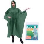 Дождевик-пончо, PEVA, 80мкм, 130x140, р-р XL, зеленый, Park RP-18, 210231
