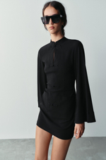 КОРОТКОЕ ПЛАТЬЕ С ЗАСТЕЖКАМИ-КЛЕВАНТ — ZARA