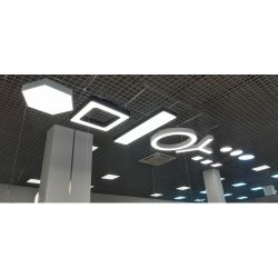 Светильник LED ЭРА Geometria SPO-142-W-40K-044 Igrek 44Вт 4000К 3500Лм IP40 800*800*80 белый подвесной | Декоративные светильники Geometria