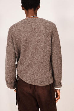 ZARA ДЖЕМПЕР СВОБОДНОГО КРОЯ С ФАКТУРОЙ, КОРИЧНЕВЫЙ
