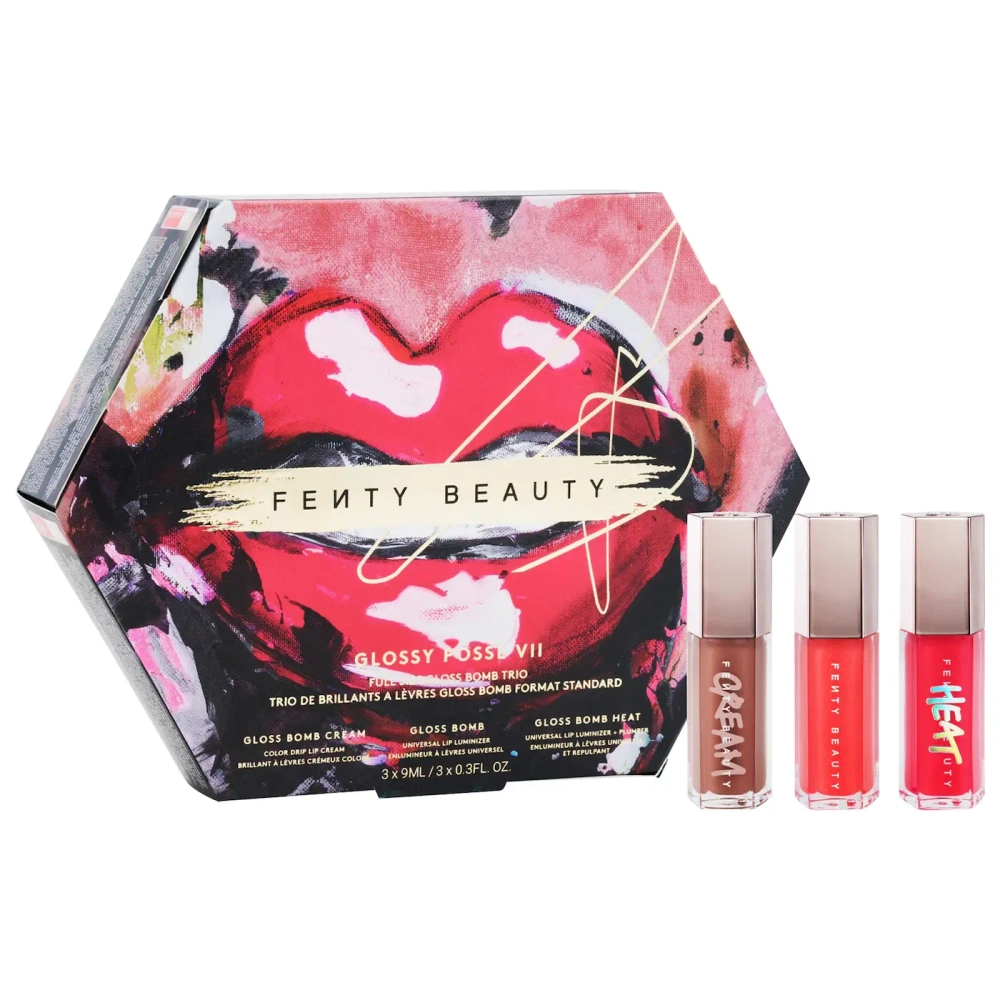 Fenty Beauty by Rihanna  Glossy Posse VII Full-Size Gloss Bomb Trio