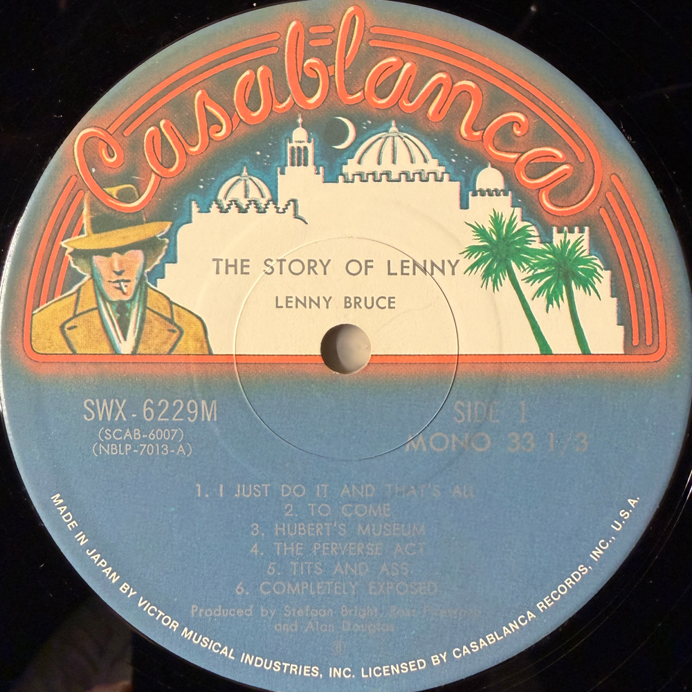 Lenny Bruce ‎– The Story Of Lenny Bruce (Япония 1975г.)