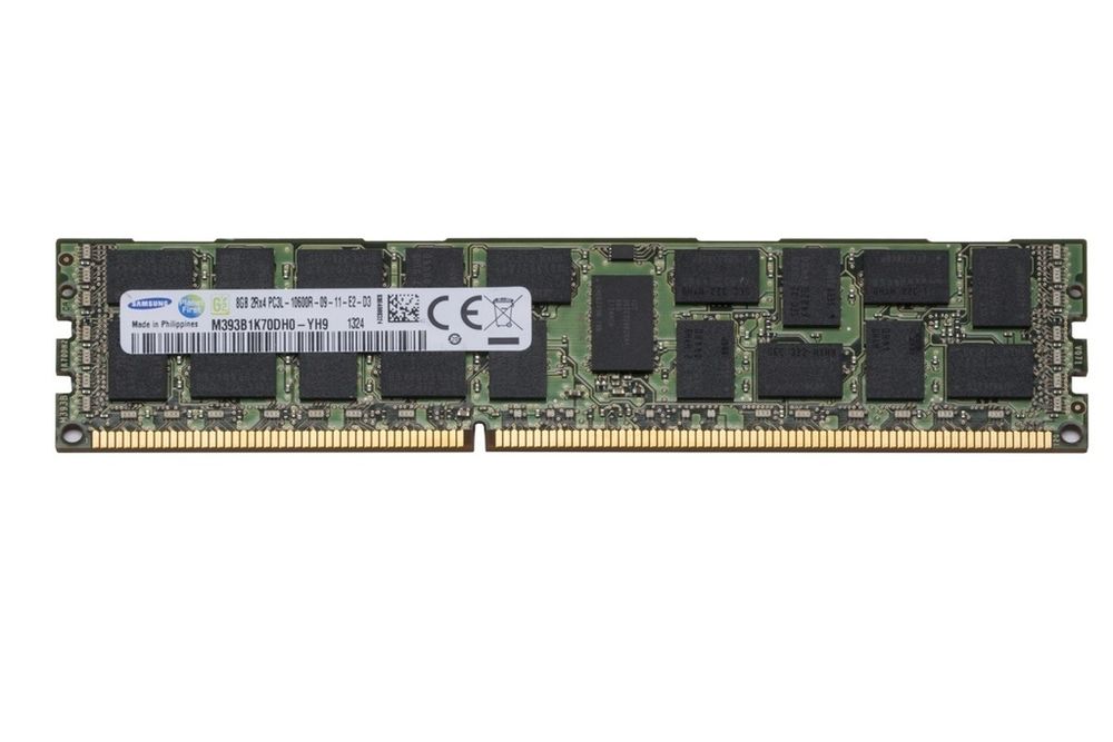 Модуль памяти для сервера DDR3 8Gb Samsung M393B1K70DH0-YH9 PC3L-10600 1333Mhz ECC REG 1,35V