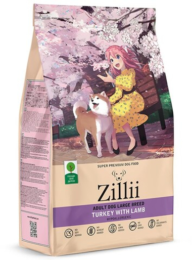 ZILLII Dog Large Breed Индейка/Ягненок для собак 15 кг