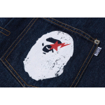 A Bathing Ape Bathing Ape Denim Jackets Cotton Moderate Regular Sleeve Single Breasted 1m22 140 001
