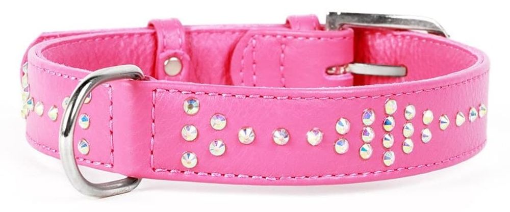 Ошейник "CoLLaR GLAMOUR" с клей.стразами (ширина 20мм, длина 30-39см) розовый Ошейник "CoLLaR GLAMOUR" с клей.стразами (ширина 20мм, длина 30-39см) розовый
