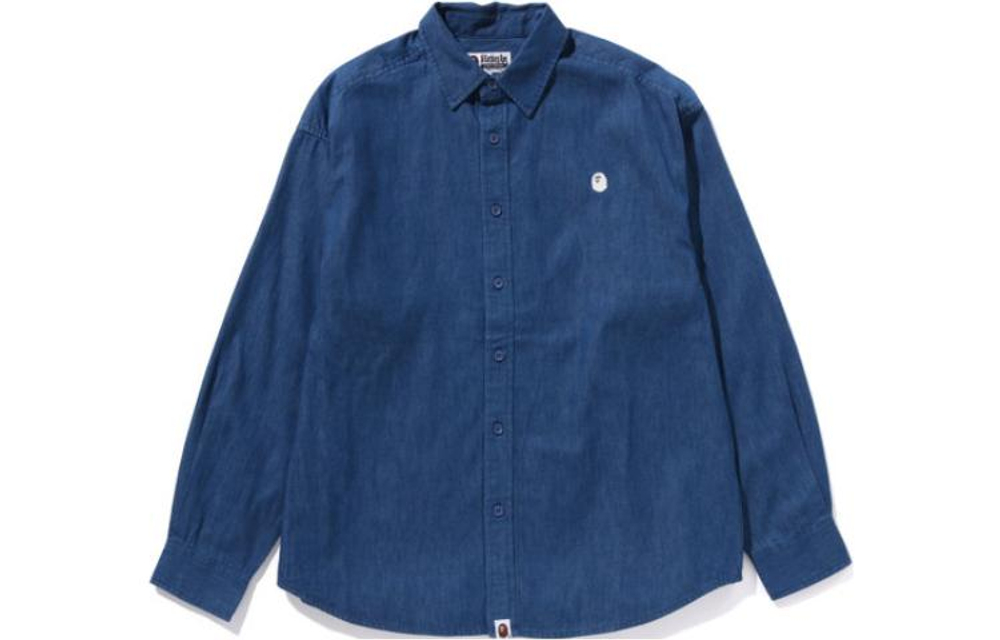 A Bathing Ape One Point Light Weight Denim L S Shirt