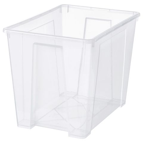Контейнер IKEA SAMLA (САМЛА), Прозрачный, 56x39x42 см, 65 л