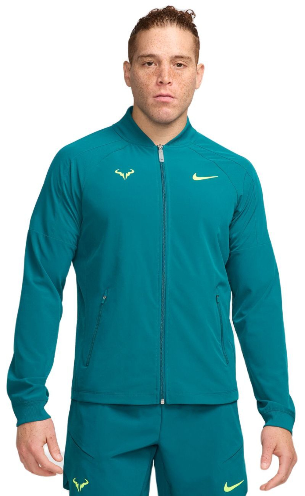 Мужская теннисная кофта Nike Court Dri-Fit Rafa Jacket - Бирюзовый