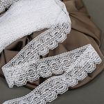 Кружево гипюр (плетёное) 45 мм / 13.71 метра, диз.2500 цв.01 белый, Kruzhevo