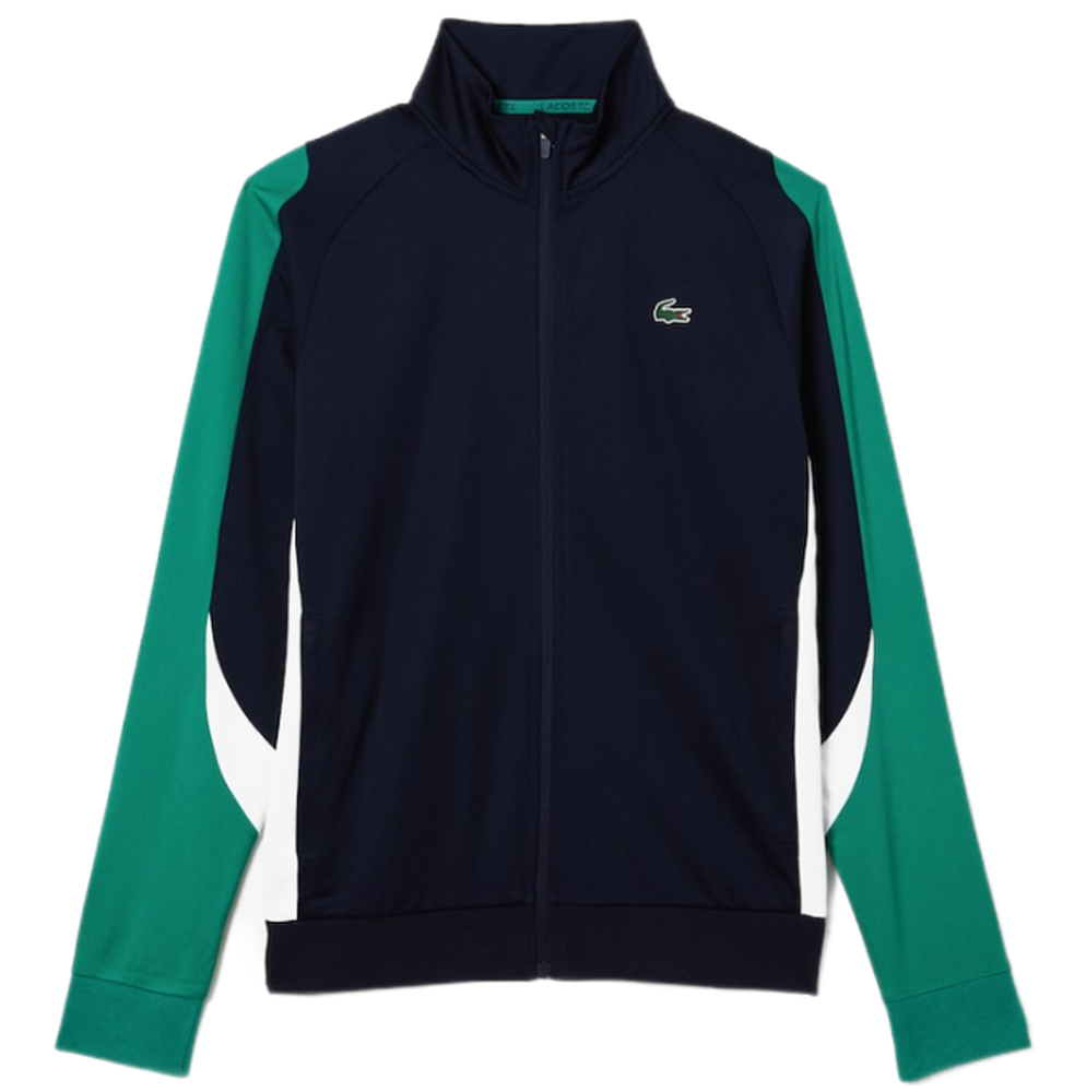 Мужская кофта теннисная Lacoste Men's SPORT Classic Fit Zip Tennis Sweatshirt - navy blue/green/white