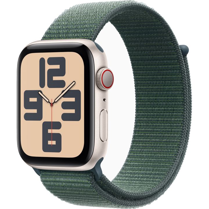 Умные часы Apple Watch SE 2 44мм Starlight Aluminum Case с Lake Green Sport Loop