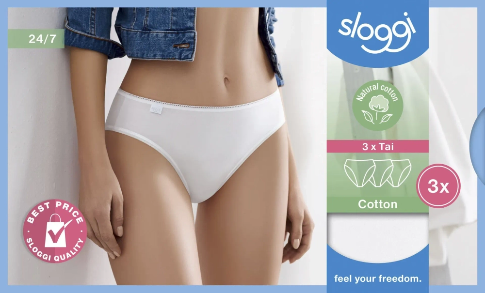 Трусы женские Sloggi 24/7 Cotton Tai 3 шт