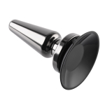 Черная анальная вибропробка Advanced Metal Plug - 13,8 см. (Цвет: черный)