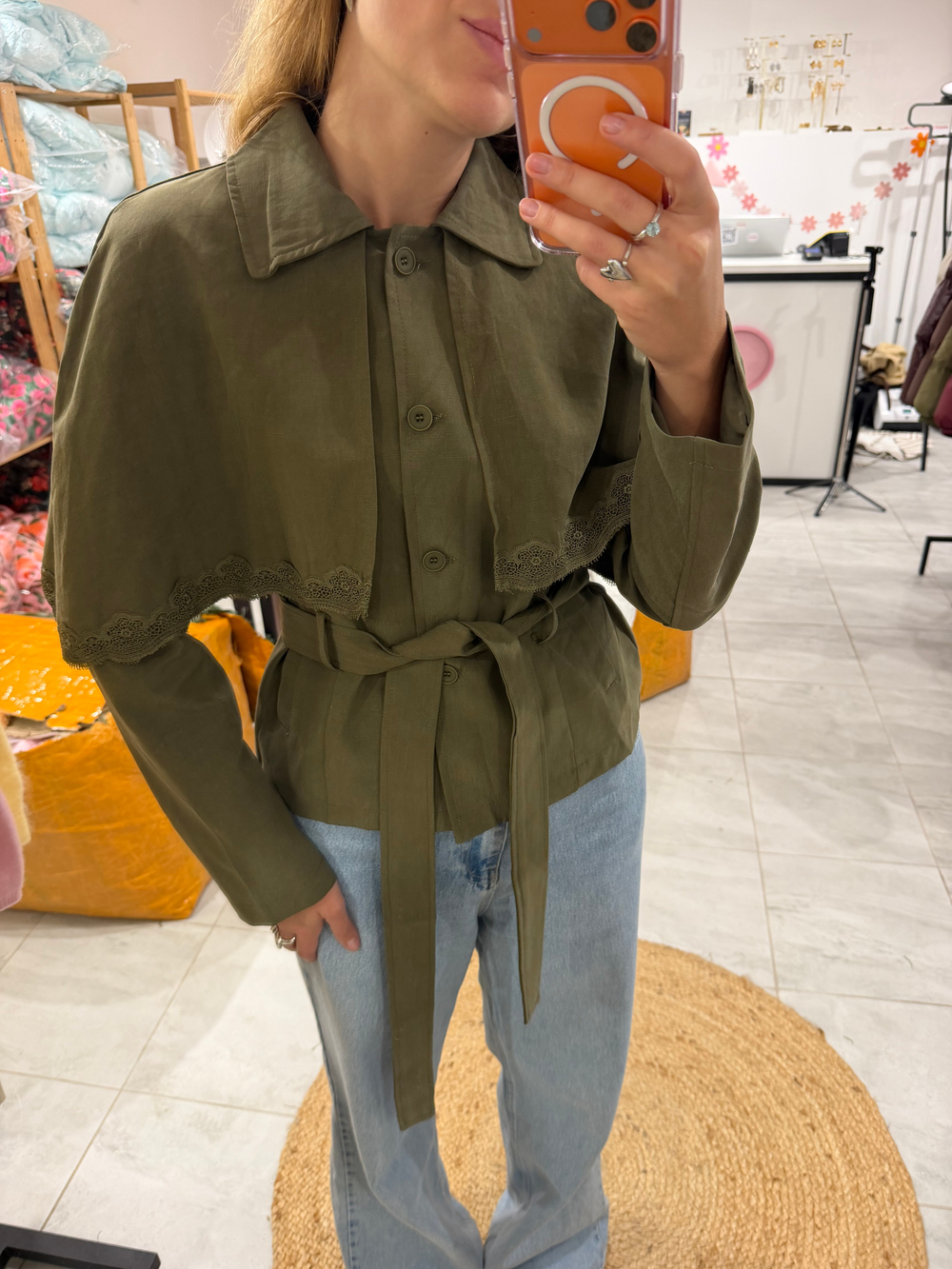 Тренч Boho хаки