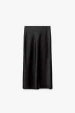 АТЛАСНАЯ ЮБКА МИДИ В ГОРОШЕК — ZARA