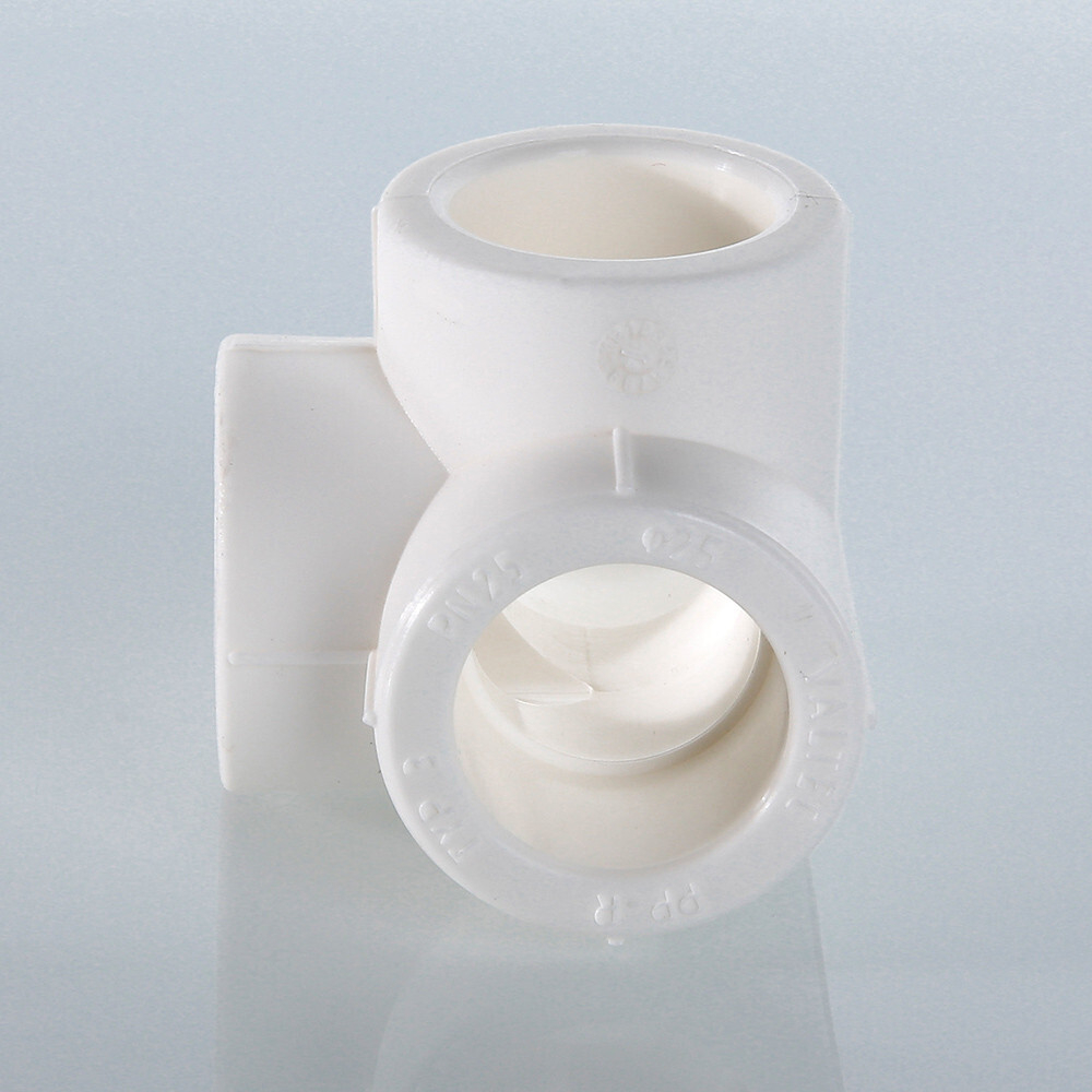 Крестовина полипропиленовая PP-R двухплоскостная внутренняя пайка цвет белый VALTEC