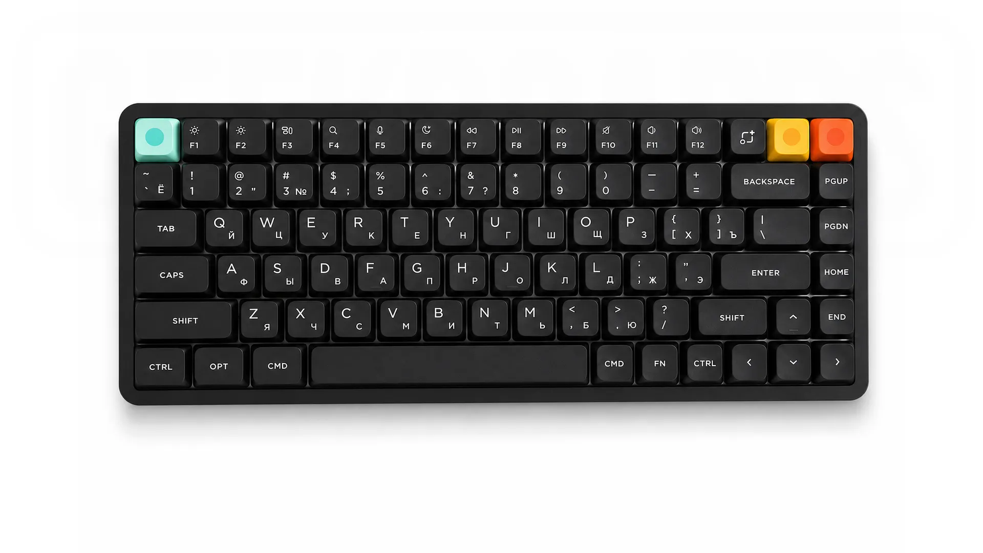 NuPhy Air75 V3 Nebula Dark — вид сверху