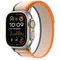 Часы Apple Watch Ultra 2, 2024, 49 мм, титан натурального цвета, ремешок Trail цвета «оранжевый/бежевый»