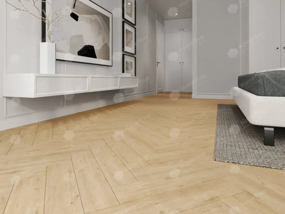 Каменно-полимерная плитка Alpine Floor Паркет лайт (Parquet Light) Дуб Лесат ЭКО 13-26