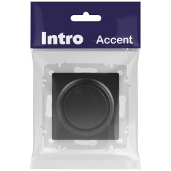 Светорегулятор Intro Accent 6-401-05 поворотный, 600Вт 230В, IP20, СУ, антрацит | Intro