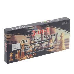 GAEM Игра настольная 3 в1 (нарды, шахматы, шашки), L34 W4 H17 см