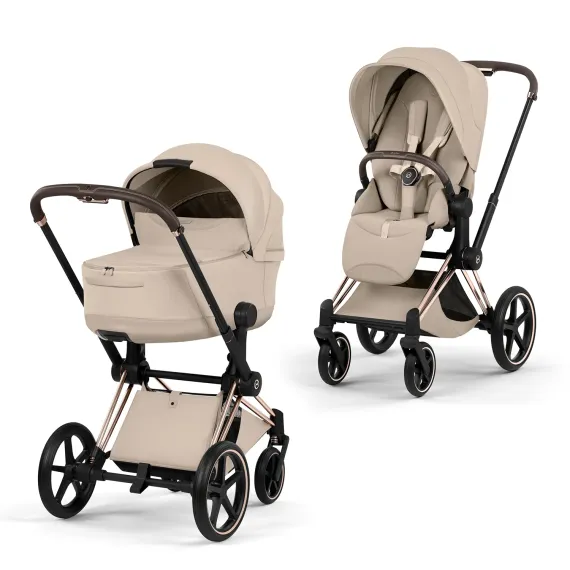 Детская коляска Cybex Priam V Style 2 в 1 Cozy Beige на раме Rosegold