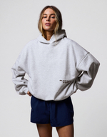 Женское худи оверсайз с принтом - BERSHKA