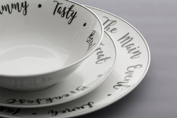 Тарелка обеденная carnaby script d 26,5 см