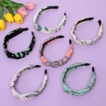 Ободок для волос «Beauty Gallery - Leaves», ширина 2,8см, микс 6 цветов