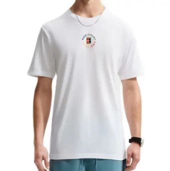 Мужская теннисная футболка Nike Court Dri-Fit Heritage - white