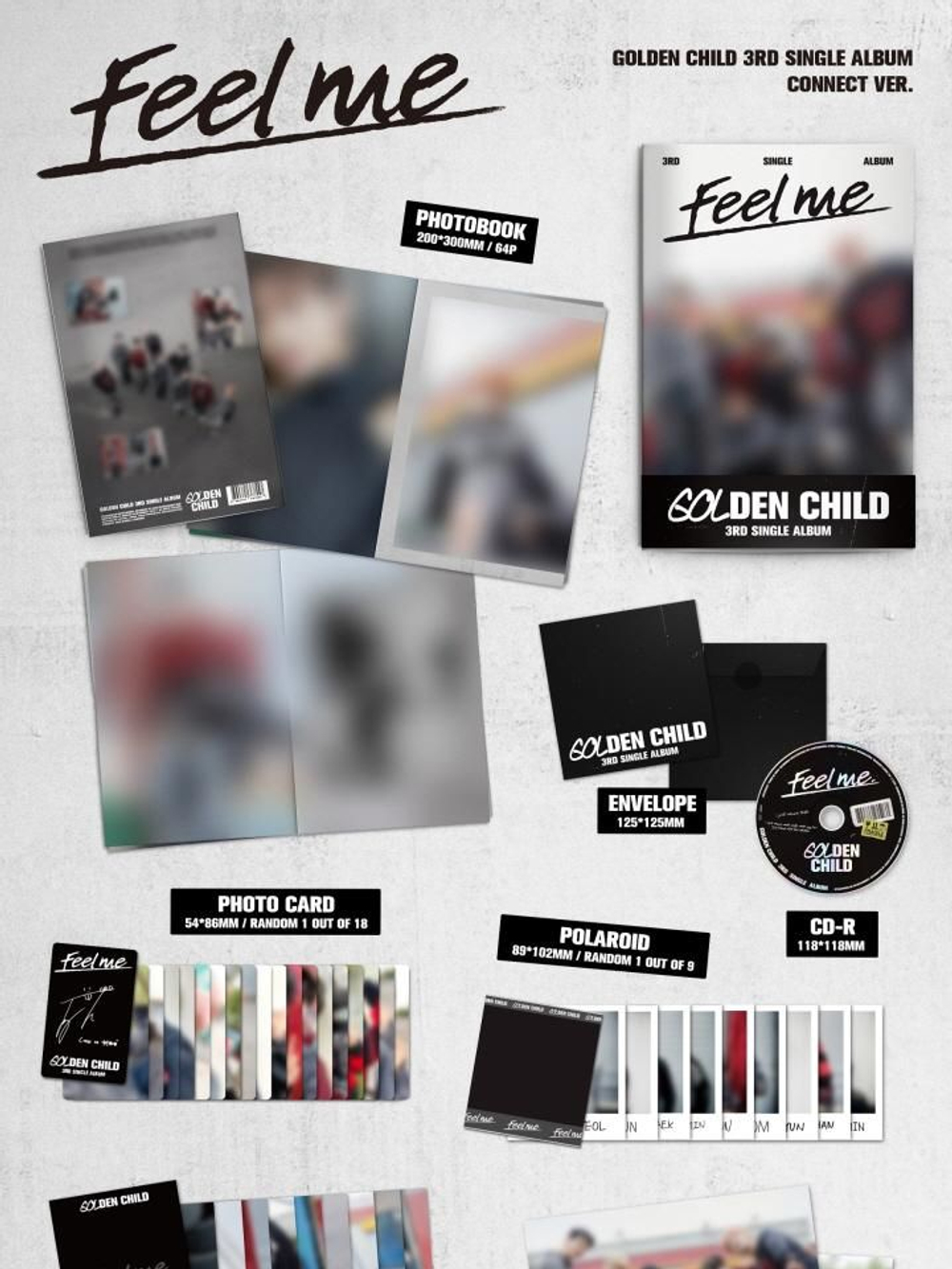 Альбом GOLDEN CHILD - Feel me 3rd Single Album 2 Version SET