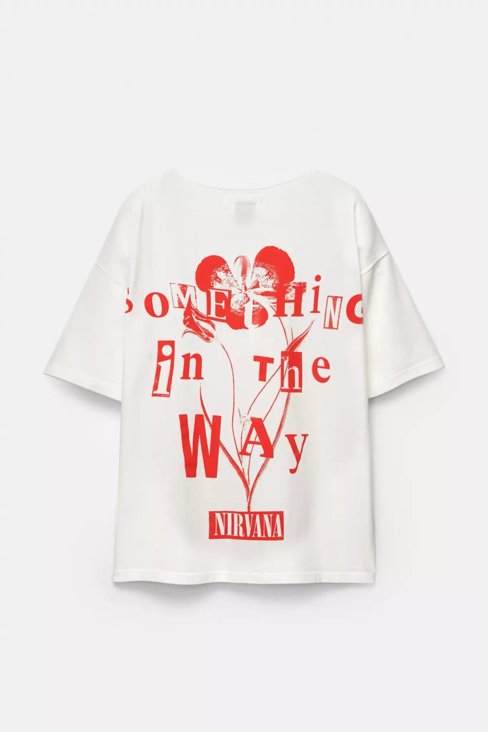 PULL&BEAR Футболка с принтом Nirvana, белый