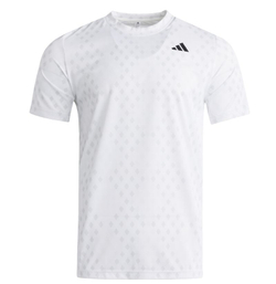 Мужская теннисная футболка Adidas Club Climacool Graphic - white/dash grey