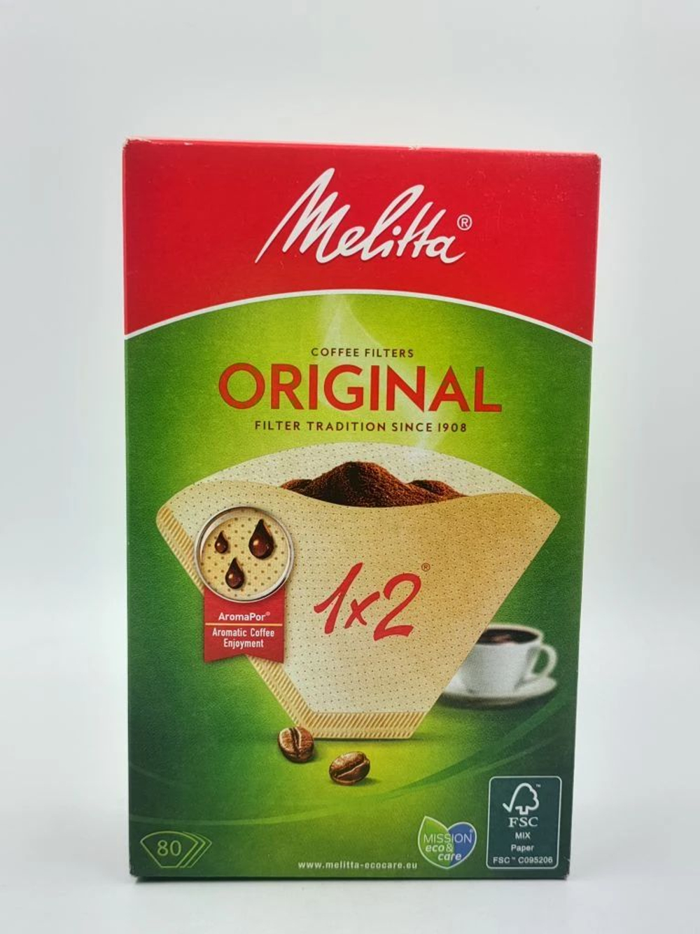 Фильтры для кофе Melitta 1х2, бежевые, 80 шт. (Из Финляндии)