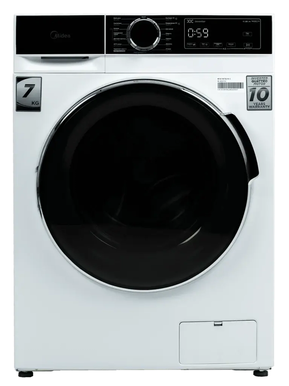 Стиральная машина Midea MFA01W70B/W-C белый, черный