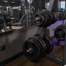 Диск обрезиненный (три хвата, черный) D51 мм PROFI-FIT  1,25 кг