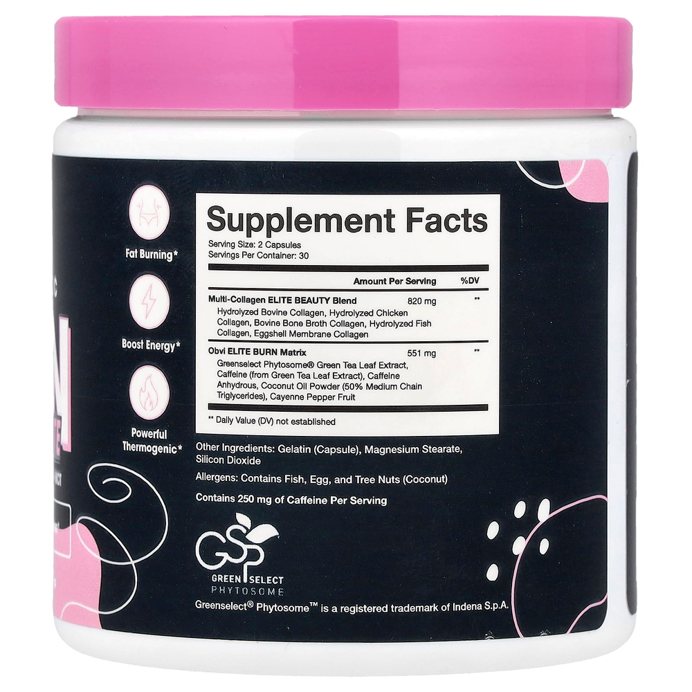 Obvi, Collagenic Burn Elite, 60 капсул