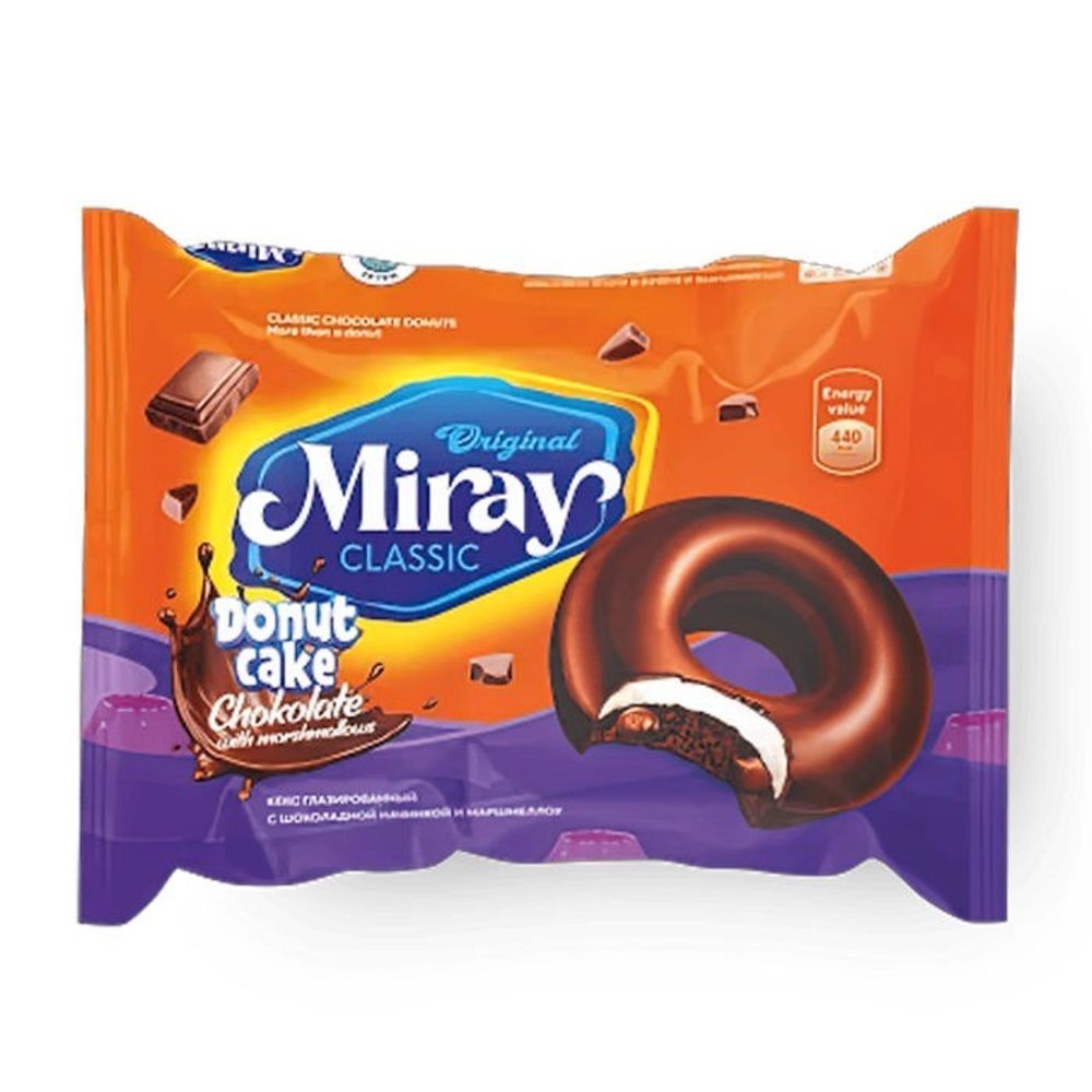 Кекс Donut Cake Miray с шок.начинкой и маршмеллоу 30гр