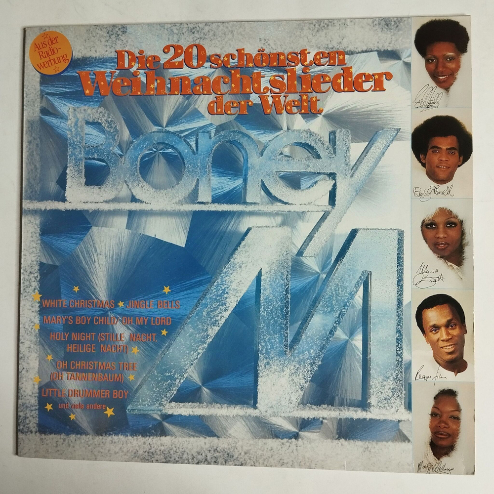 Винтажная виниловая пластинка LP Boney M Die 20 Schonsten Weihnachtslieder Der Welt (Germany 1986)