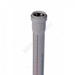 Труба PP-H с раструбом серая HT HTEM Дн 110х2,7 б/нап L=0,75м в/к Ostendorf 115030