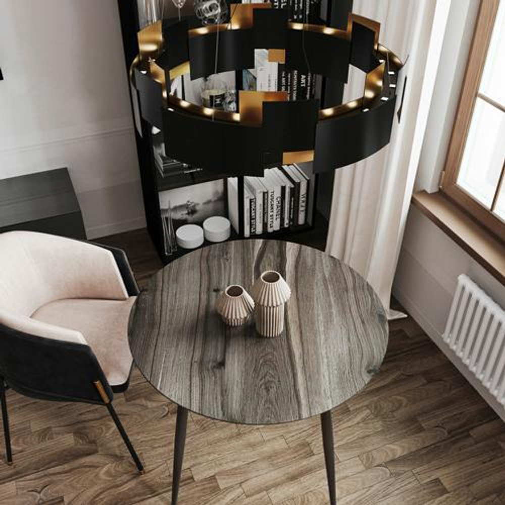 Леер М рустик натуральный опора черная Plazwood