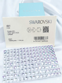 Кольцо Миражи тонкое с сиреневым кристаллом Swarovski