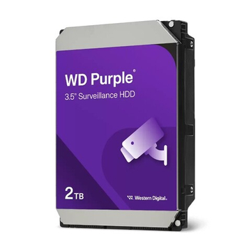 Жесткий диск Western Digital Purple HDD 3.5" SATA 2Tb, IntelliPower, 64MB buffer (DV&NVR), CMR, WD23PURZ